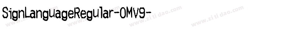 SignLanguageRegular-0MV9字体转换