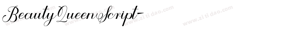 BeautyQueenScript字体转换
