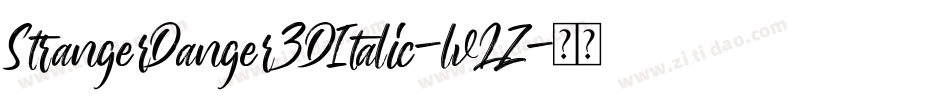 StrangerDanger3DItalic-lvLZ字体转换