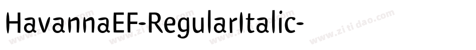 HavannaEF-RegularItalic字体转换