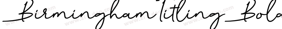BirminghamTitlingBold字体转换