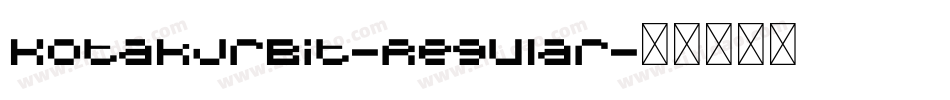 KotakJrBit-Regular字体转换