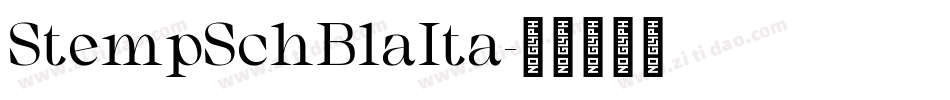 StempSchBlaIta字体转换