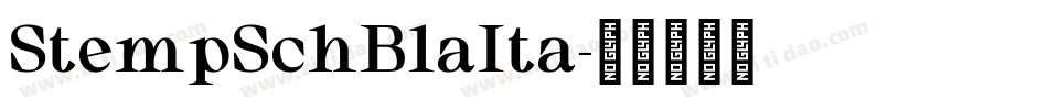 StempSchBlaIta字体转换