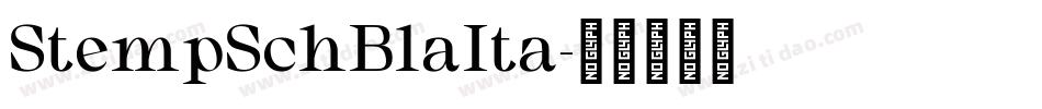 StempSchBlaIta字体转换