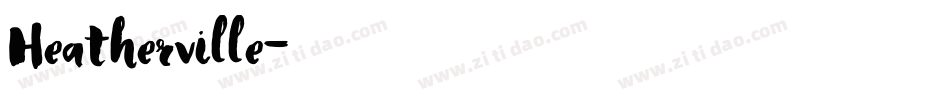 Heatherville字体转换