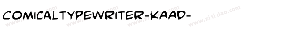 Comicaltypewriter-KAAD字体转换