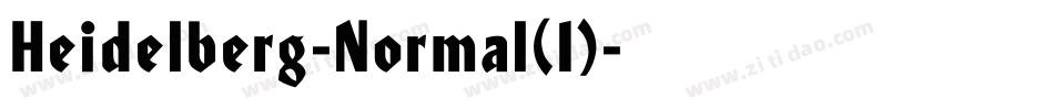 Heidelberg-Normal(1)字体转换