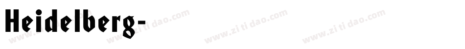 Heidelberg字体转换