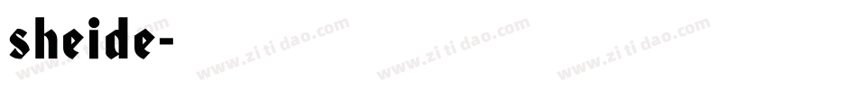 sheide字体转换