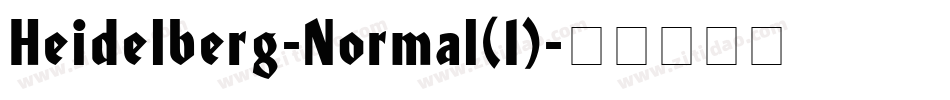 Heidelberg-Normal(1)字体转换