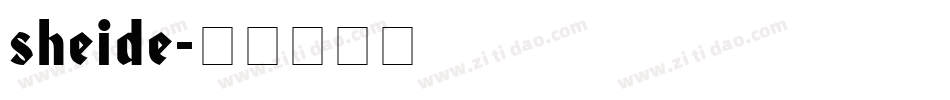 sheide字体转换