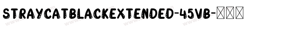 StrayCatBlackExtended-45vB字体转换