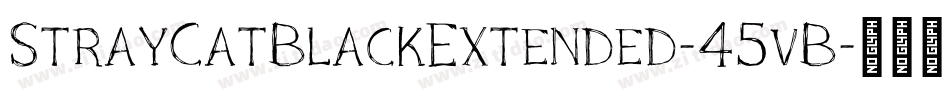 StrayCatBlackExtended-45vB字体转换