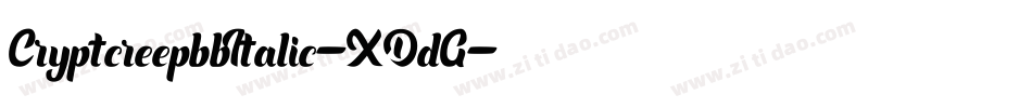 CryptcreepbbItalic-XDdG字体转换