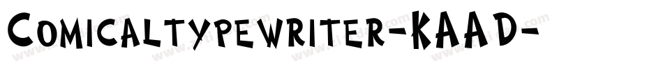 Comicaltypewriter-KAAD字体转换