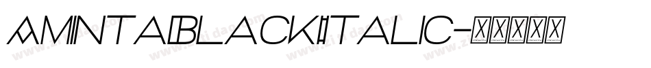 AmintaBlackItalic字体转换