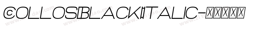 CollosBlackItalic字体转换