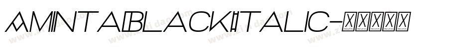 AmintaBlackItalic字体转换