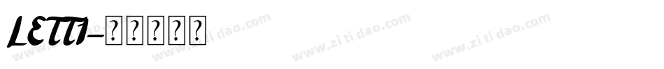 LETT1字体转换
