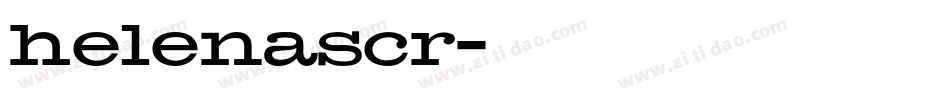helenascr字体转换