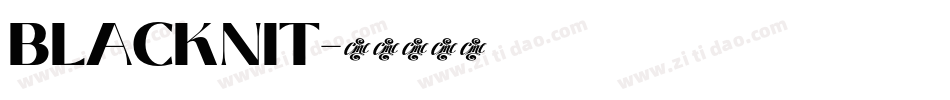BLACKNIT字体转换