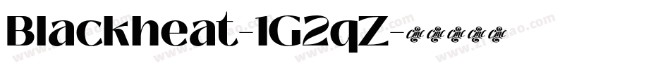 Blackheat-1G2qZ字体转换