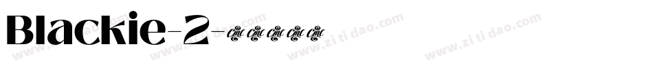Blackie-2字体转换