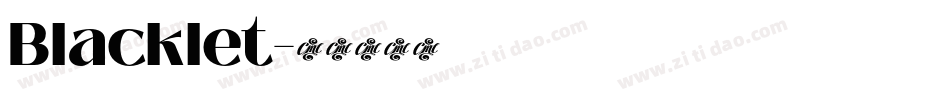 Blacklet字体转换