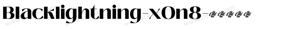 Blacklightning-xOn8字体转换