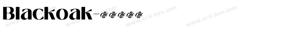 Blackoak字体转换