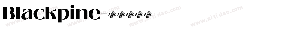 Blackpine字体转换