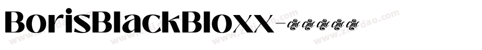 BorisBlackBloxx字体转换