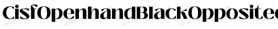 CisfOpenhandBlackOppositeoblique-Bn0x字体转换