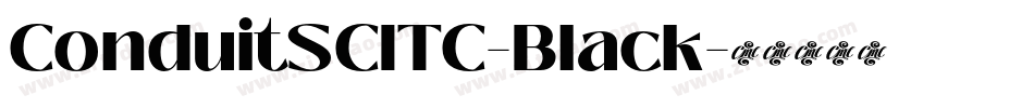 ConduitSCITC-Black字体转换