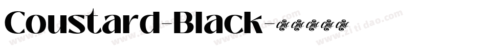 Coustard-Black字体转换
