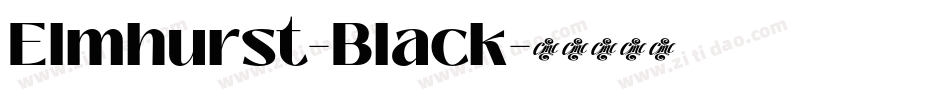 Elmhurst-Black字体转换