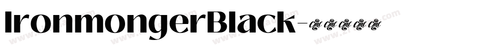 IronmongerBlack字体转换