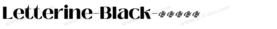 Letterine-Black字体转换