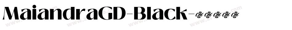 MaiandraGD-Black字体转换
