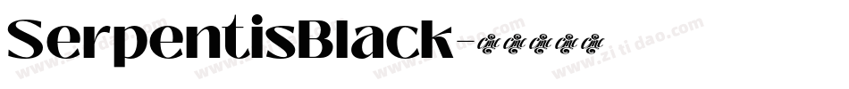 SerpentisBlack字体转换