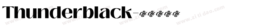 Thunderblack字体转换