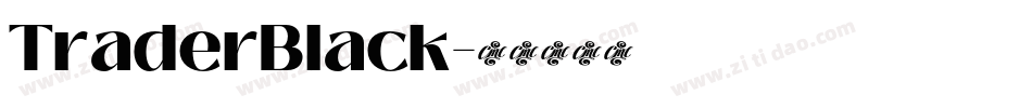 TraderBlack字体转换