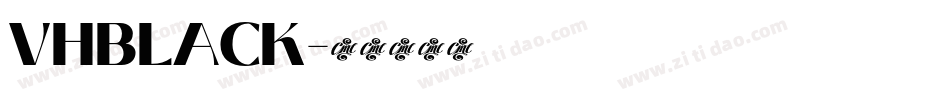 VHBLACK字体转换