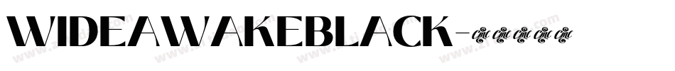WIDEAWAKEBLACK字体转换