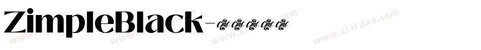 ZimpleBlack字体转换