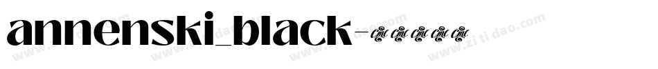 annenski_black字体转换