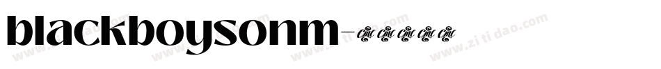 blackboysonm字体转换