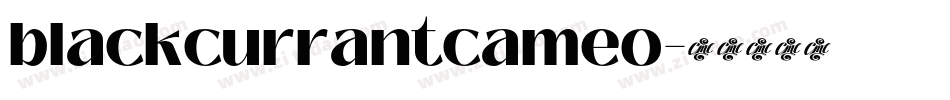 blackcurrantcameo字体转换