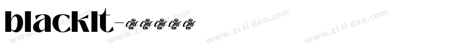 blacklt字体转换